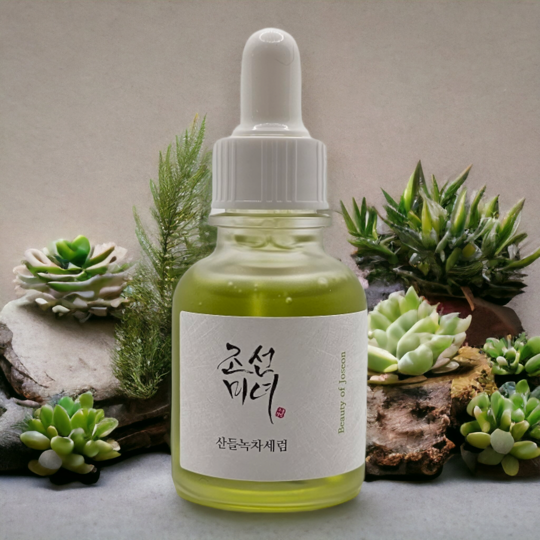 Calming Serum with Green Tea + Panthenol - Glamour Glow