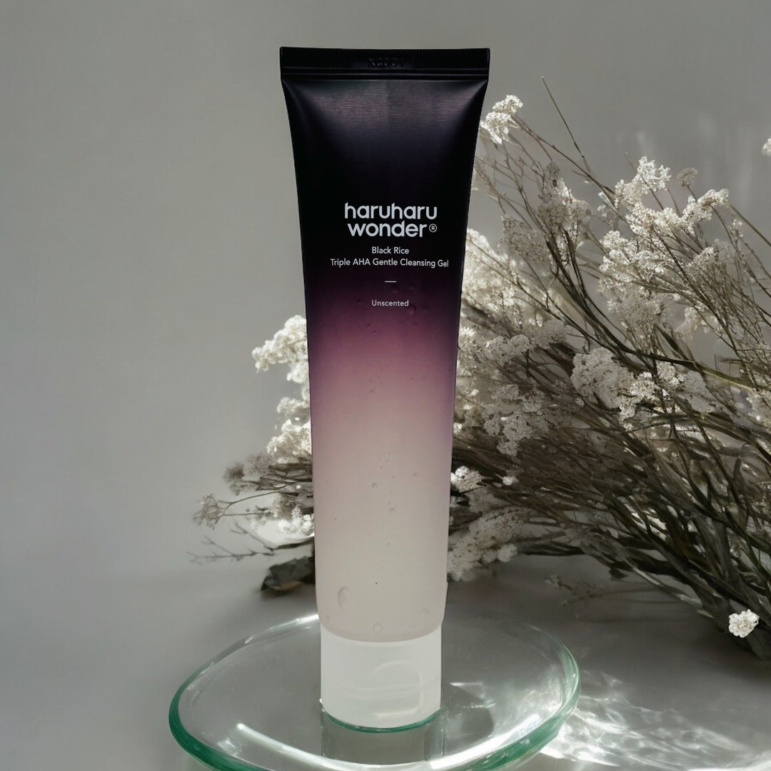 Black Rice Triple AHA Gentle Cleansing Gel Unscented - Glamour Glow
