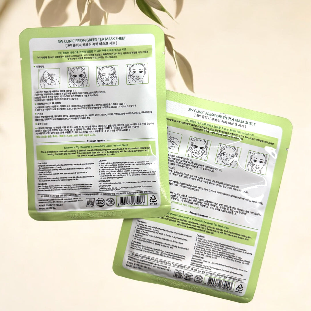 FRESH GREEN TEA MASK SHEET - Glamour Glow