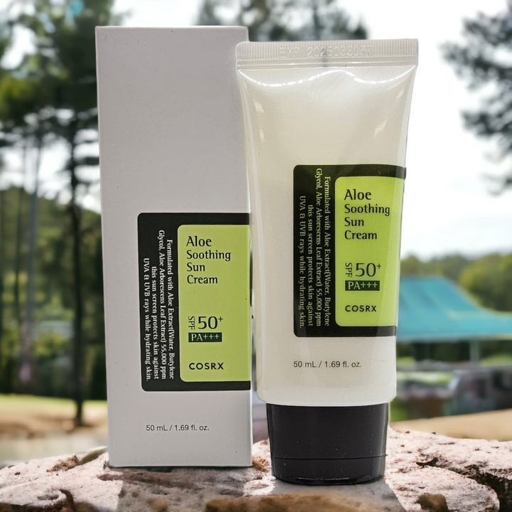 Aloe Soothing Sun Cream (SPF50 pa+++) - Glamour Glow