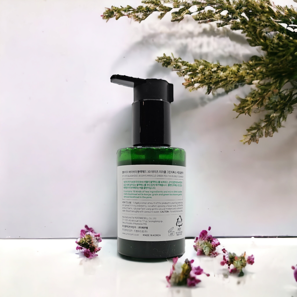 Bye Bye 30 Days Blackhead Miracle Green Tea Tox Bubble Cleanser - Glamour Glow