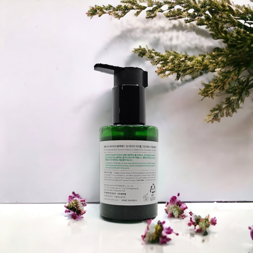 Bye Bye 30 Days Blackhead Miracle Green Tea Tox Bubble Cleanser - Glamour Glow
