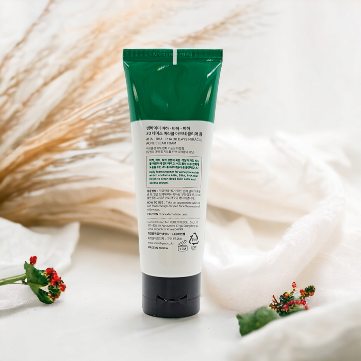 AHA, BHA, PHA 30 Days Miracle Acne Clear Foam - Glamour Glow