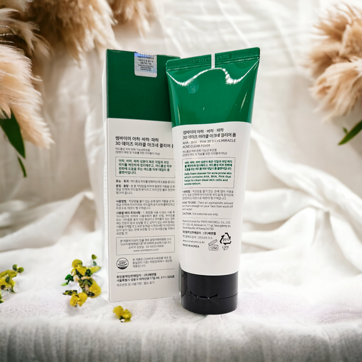 AHA, BHA, PHA 30 Days Miracle Acne Clear Foam - Glamour Glow